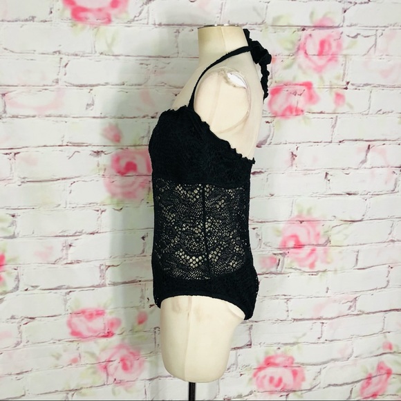 Mossimo one piece crochet halter top swimsuit - Picture 7 of 8
